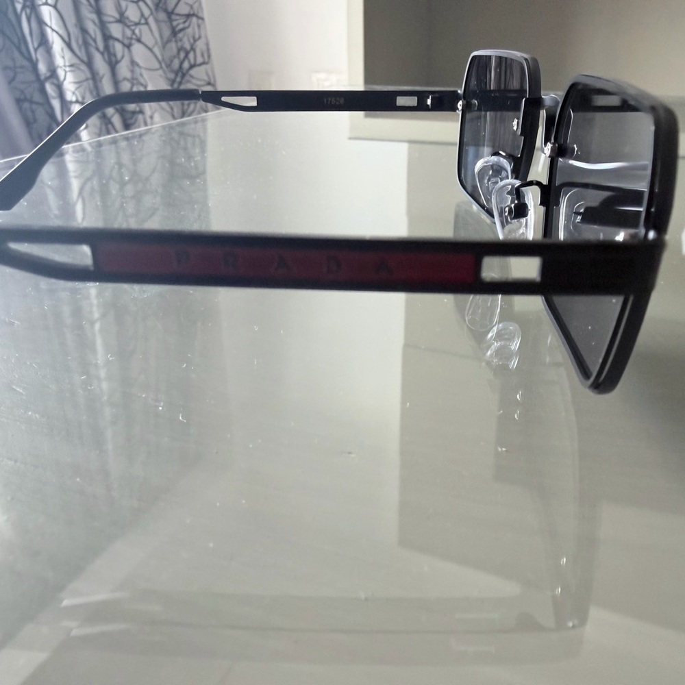 Prada Black Rectangular Sunglasses - image 4